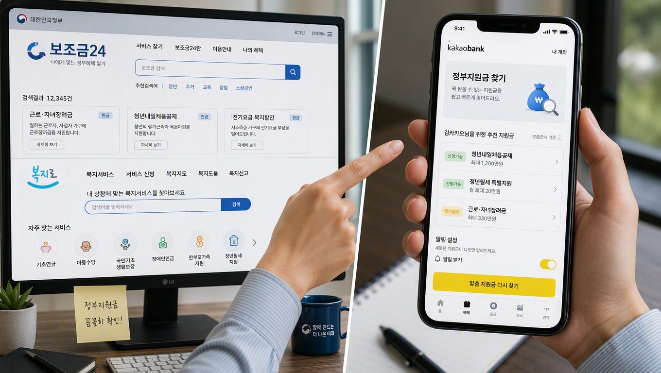 정부 지원금을 온라인으로 조회하고 신청·집행할 때 알아야 할 점 정부 지원금 종류