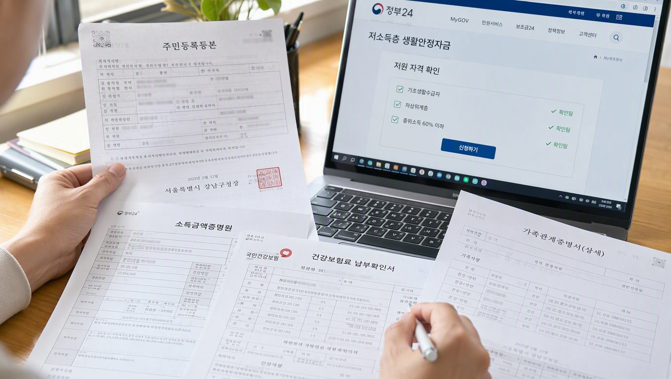 정부 지원금 신청 자격 확인과 서류 준비, 신청 방법