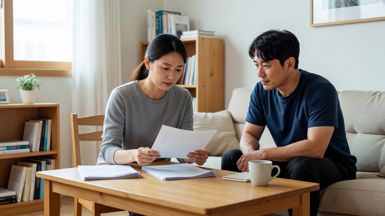 정부 지원금 신청 기간을 확인하며 서류를 준비하는 모습