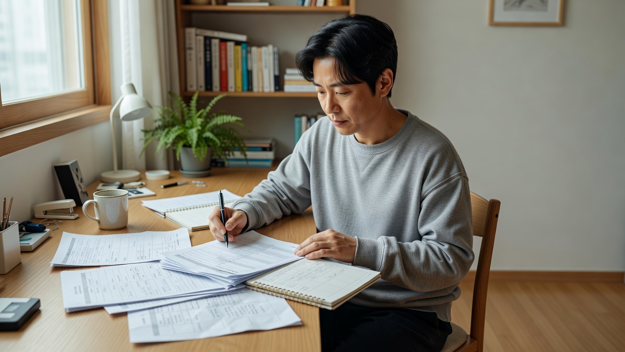 정부 지원금 신청 기간을 확인하는 모습