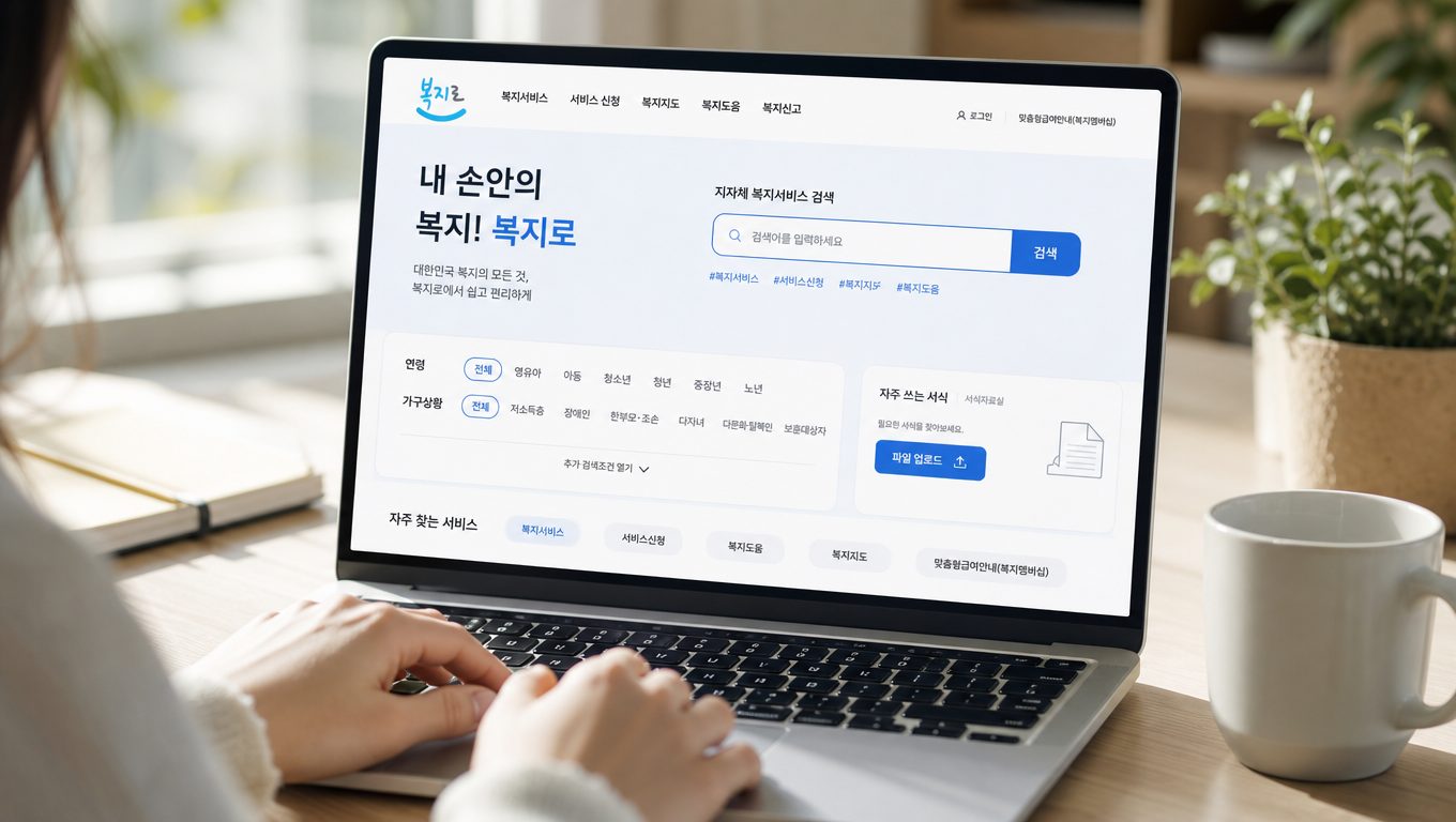 지자체 복지서비스를 복지로에서 찾고 신청하는 방법