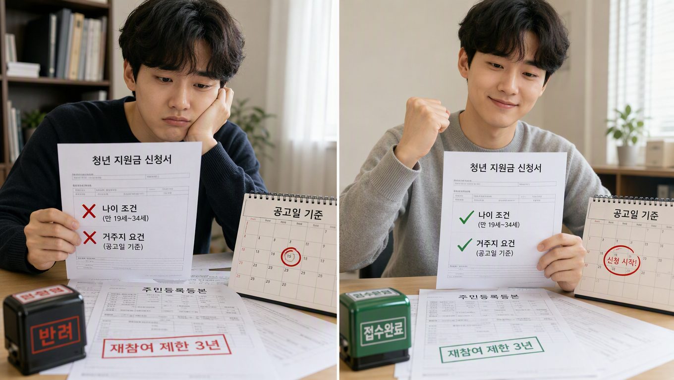 청년 지원금 신청 자격 착오로 탈락하거나 재참여 제한에 걸리는 실수 피하기
