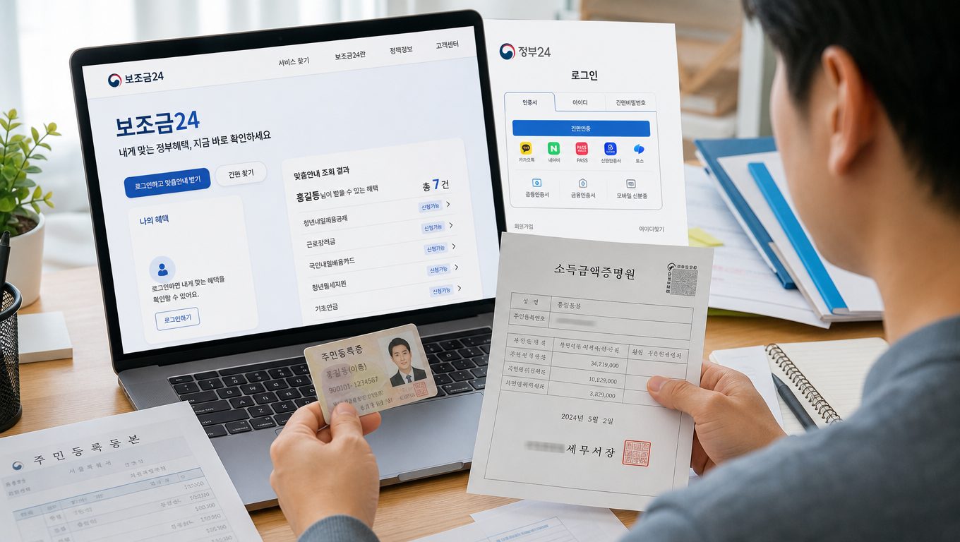 정부 지원금 신청 자격 확인과 서류·절차 안내