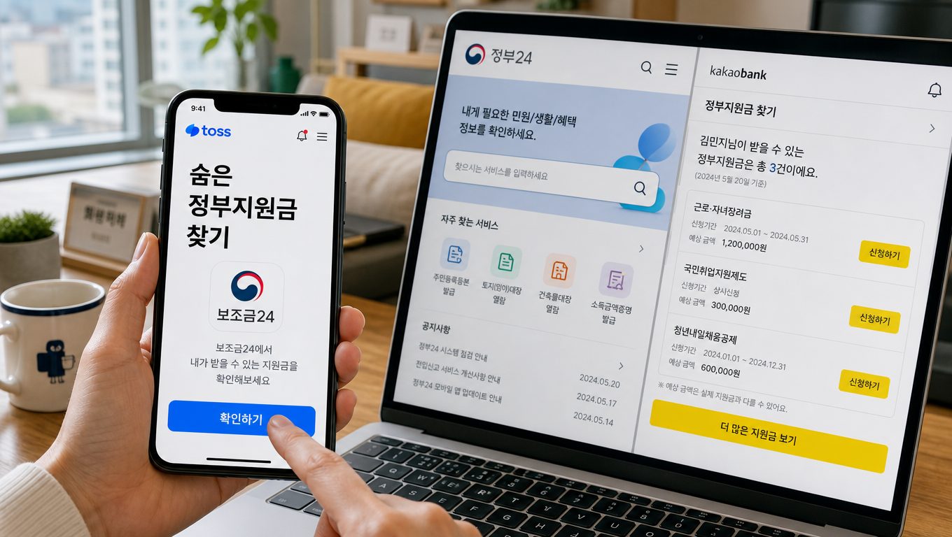 정부 지원금 알아보는 법, 사이트와 앱으로 확인하는 방법