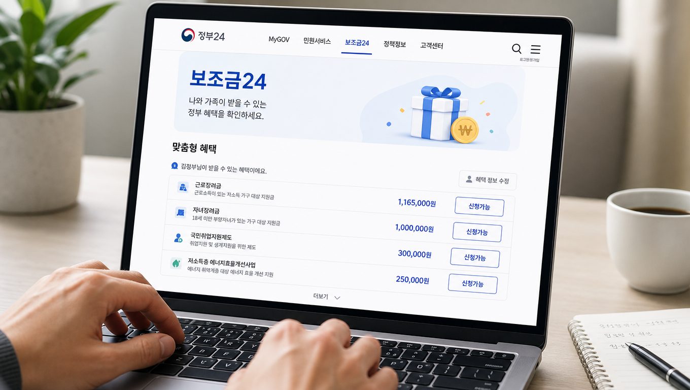 정부 지원금 받는법, 보조금24 조회와 신청 지급 과정