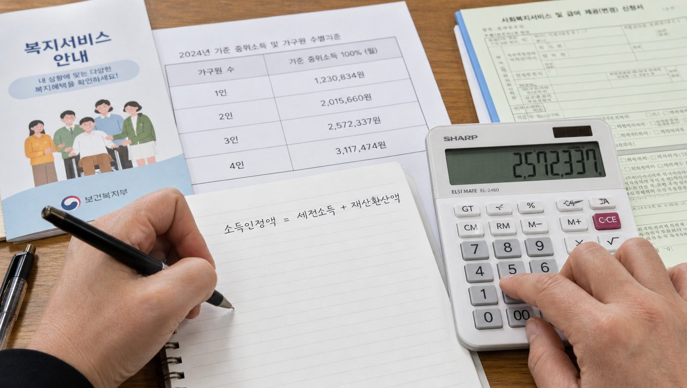 주거급여 소득인정액 계산 방법